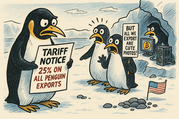 You Can't Tariff JPEGs: Crypto Bros Celebrate as Digital Assets Evade Trump's Border Tax